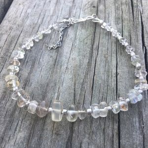 Clear Quartz Crystal Gemstone Genuine Bracelet